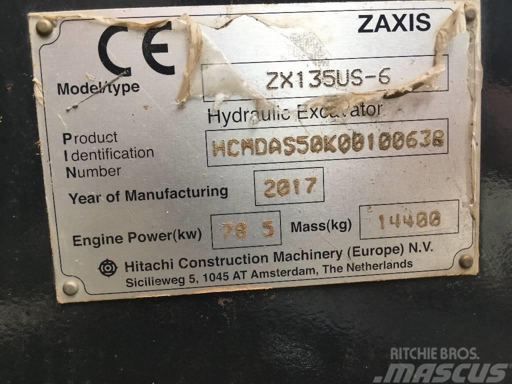 Hitachi ZX135US-6-BL Bageri guseničari