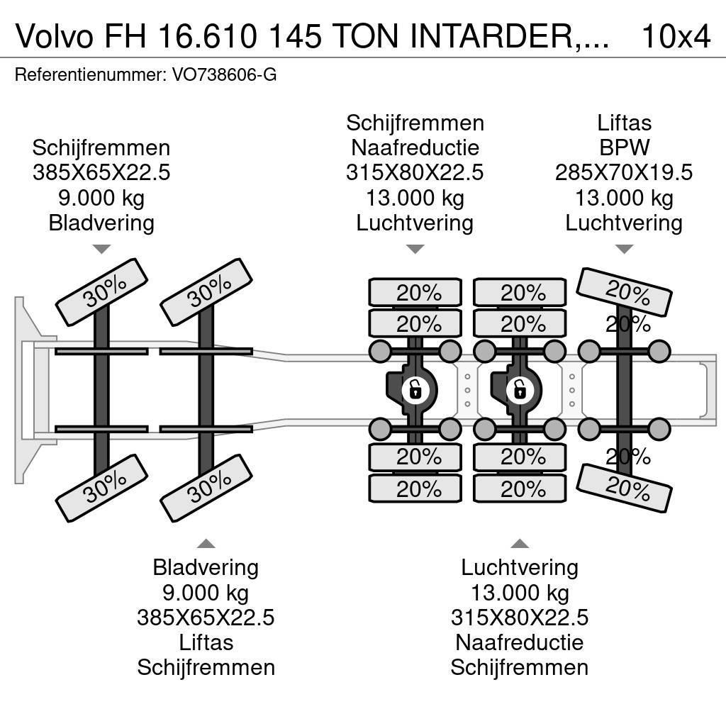 Volvo FH 16.610 145 TON INTARDER, HYDRAULIC, 10X4, EURO Tegljači