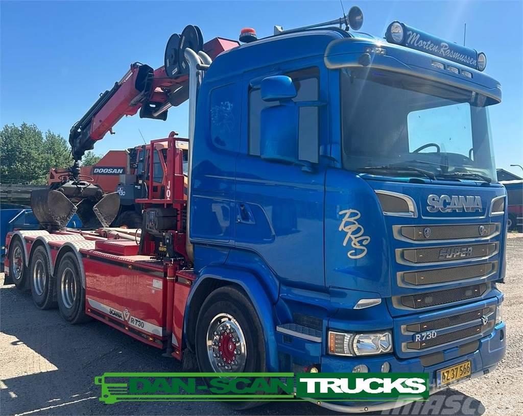 Scania R730 8x4*4 HMF 2620 kran Rol kiper kamioni sa kukom za podizanje tereta