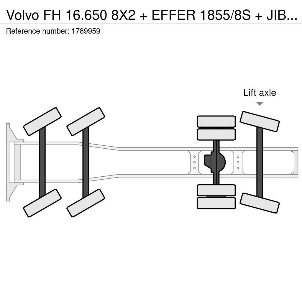 Volvo FH 16.650 8X2 + EFFER 1855/8S + JIB 6S HEAVY DUTY Tegljači