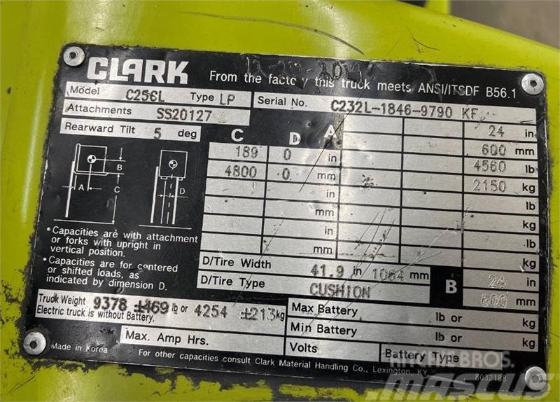Clark C25CL Viljuškari - ostalo