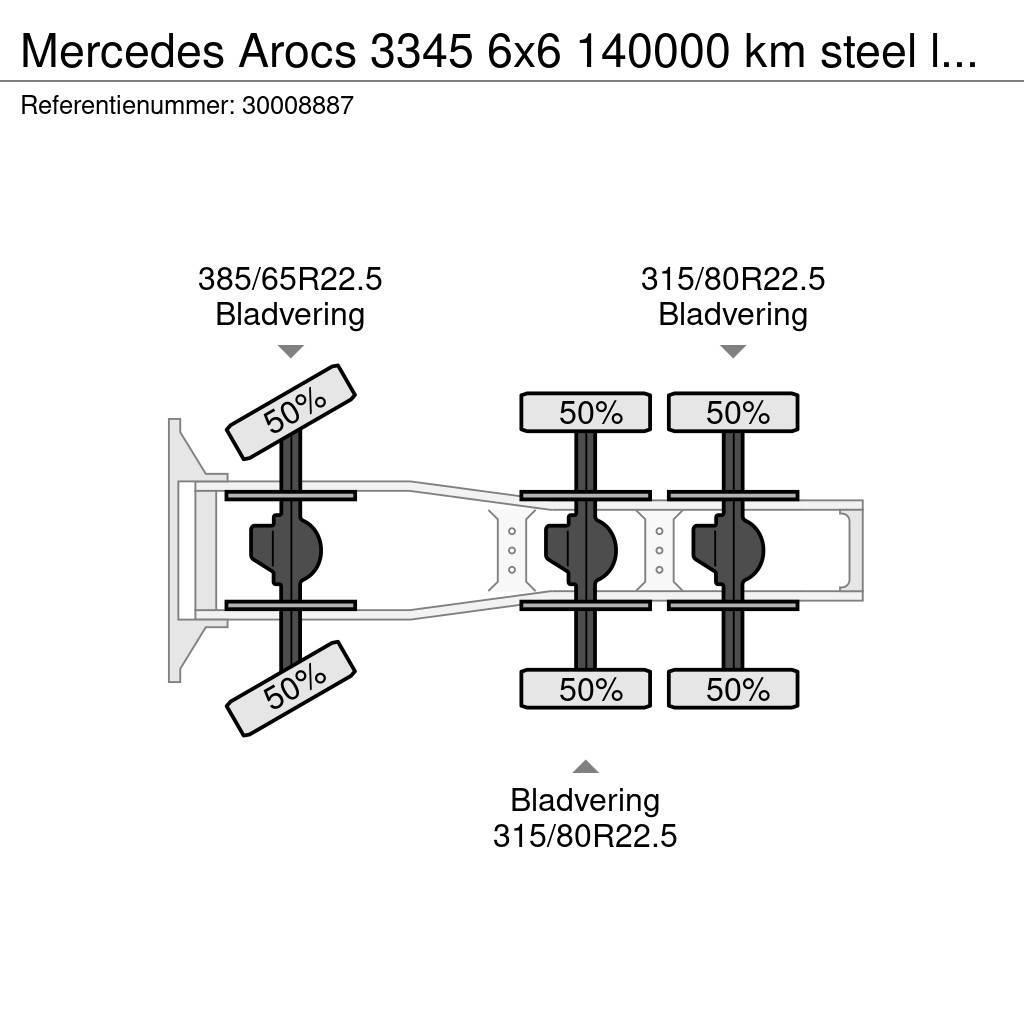 Mercedes-Benz Arocs 3345 6x6 140000 km steel lames Tegljači