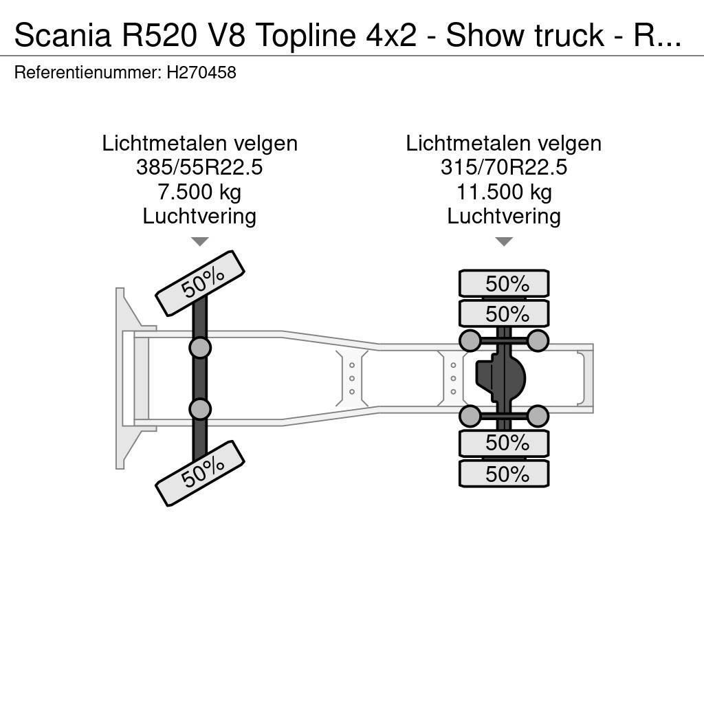 Scania R520 V8 Topline 4x2 - Show truck - Retarder - Full Tractor Units