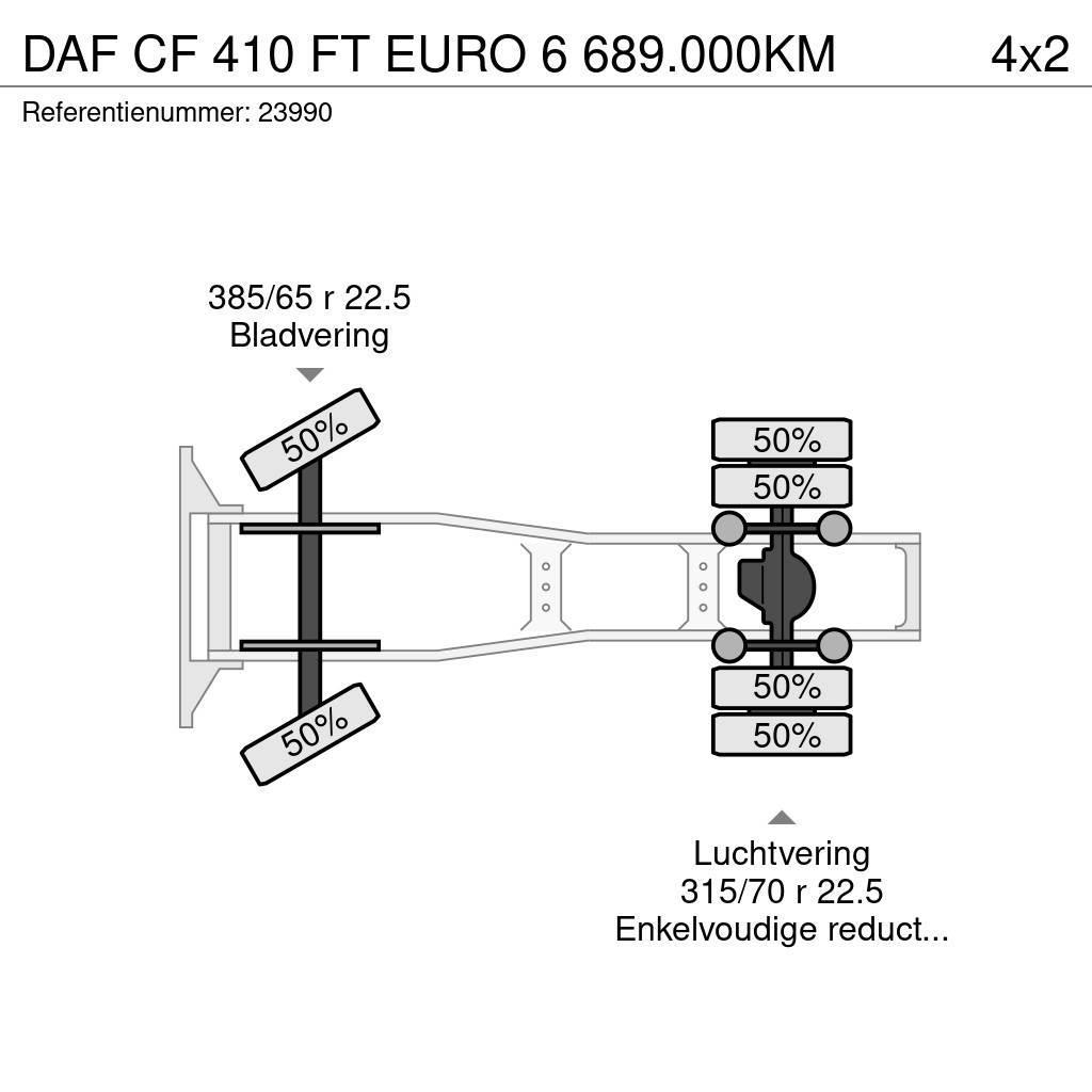 DAF CF 410 FT EURO 6 689.000KM Tegljači