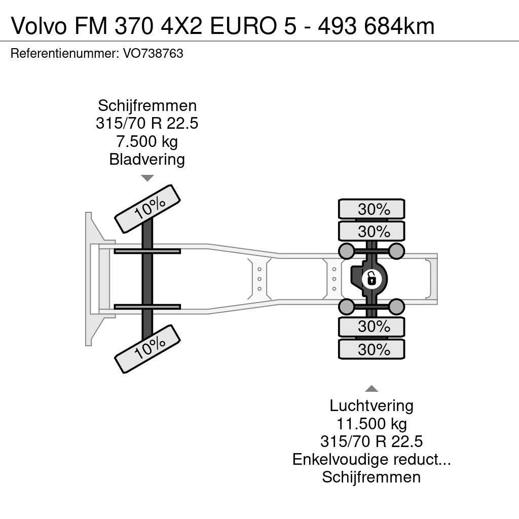 Volvo FM 370 4X2 EURO 5 - 493 684km Tegljači