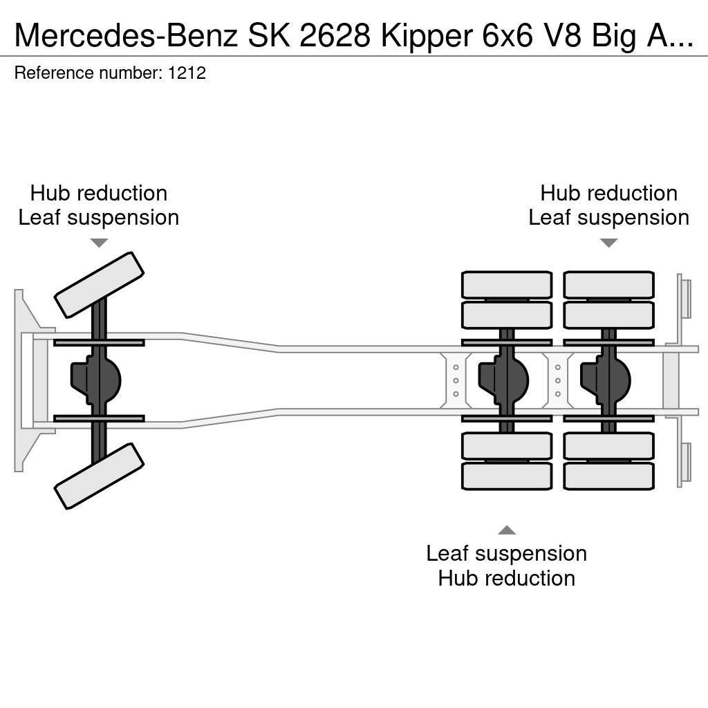 Mercedes-Benz SK 2628 Kipper 6x6 V8 Big Axle's Crane Auxilery ZF Kiperi kamioni