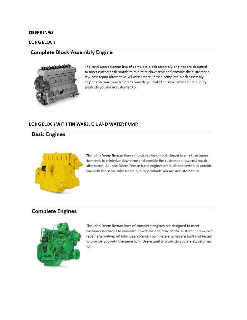John Deere 6090HDW13 Motori za građevinarstvo