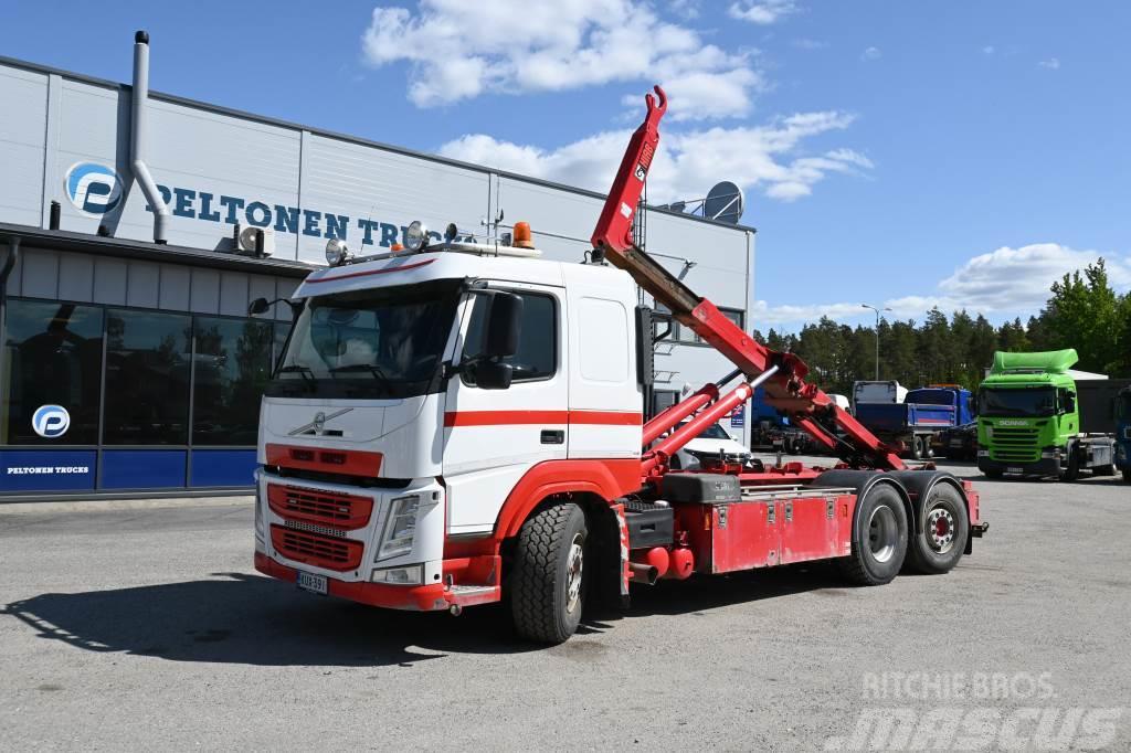Volvo FM450 6x2 Multilift Rol kiper kamioni sa kukom za podizanje tereta
