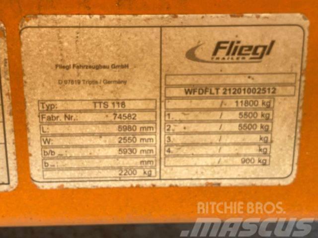 Fliegl TTS 118 **BJ. 2012 * 11,8TO mit Rampe ** Low loaders