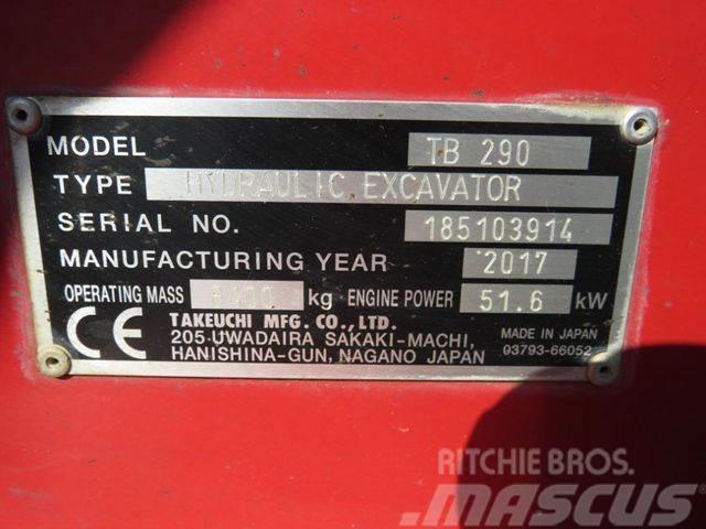 Takeuchi TB 290 Minibagger Powertilt+Löffel nur 2041,5h Mini bageri < 7t