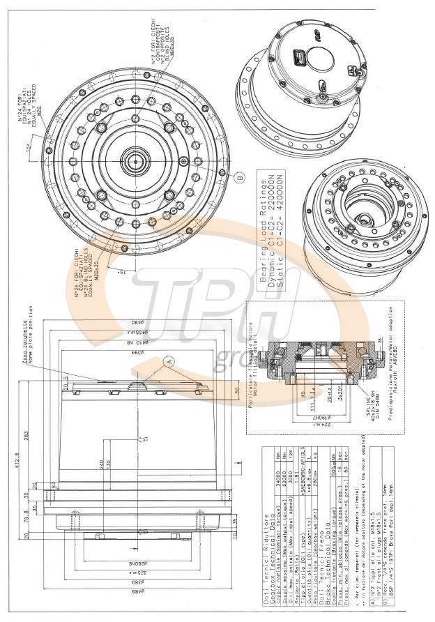  PMP 2502421 Fahrgetriebe Demag H30 Ostale komponente za građevinarstvo