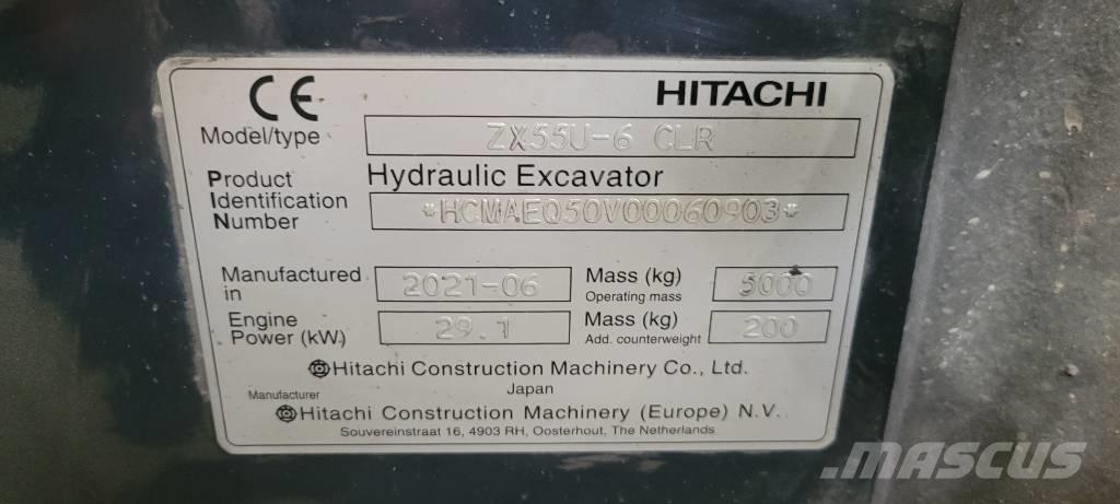 Hitachi ZX 55 U-6 CLR Bageri guseničari