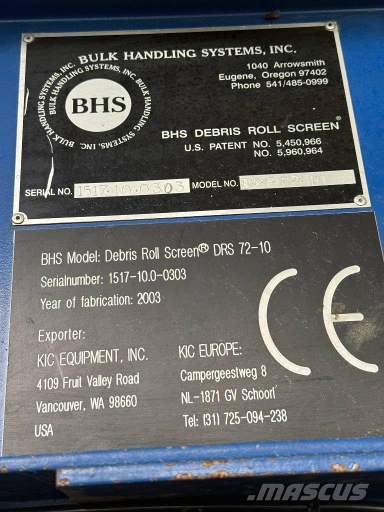 BHS Debris Roll Screen DRS 72-10 Ostalo za građevinarstvo