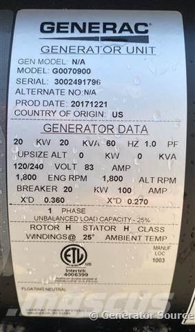 Generac 20 kW - JUST ARRIVED Dizel generatori