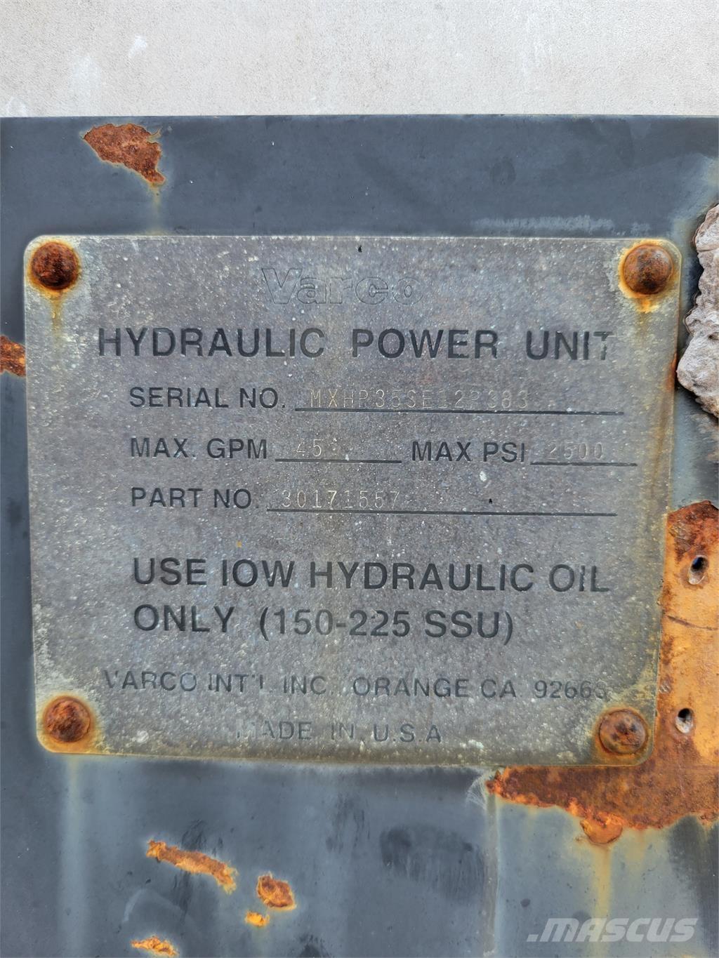 VARCO Hydraulic Power Unit Ostalo za građevinarstvo