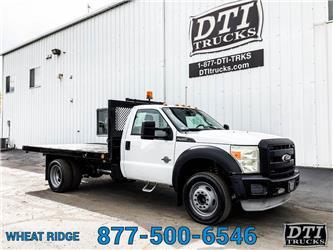 Ford F450 XLT 12' Flatbed Truck, Diesel Auto, Steel Dia