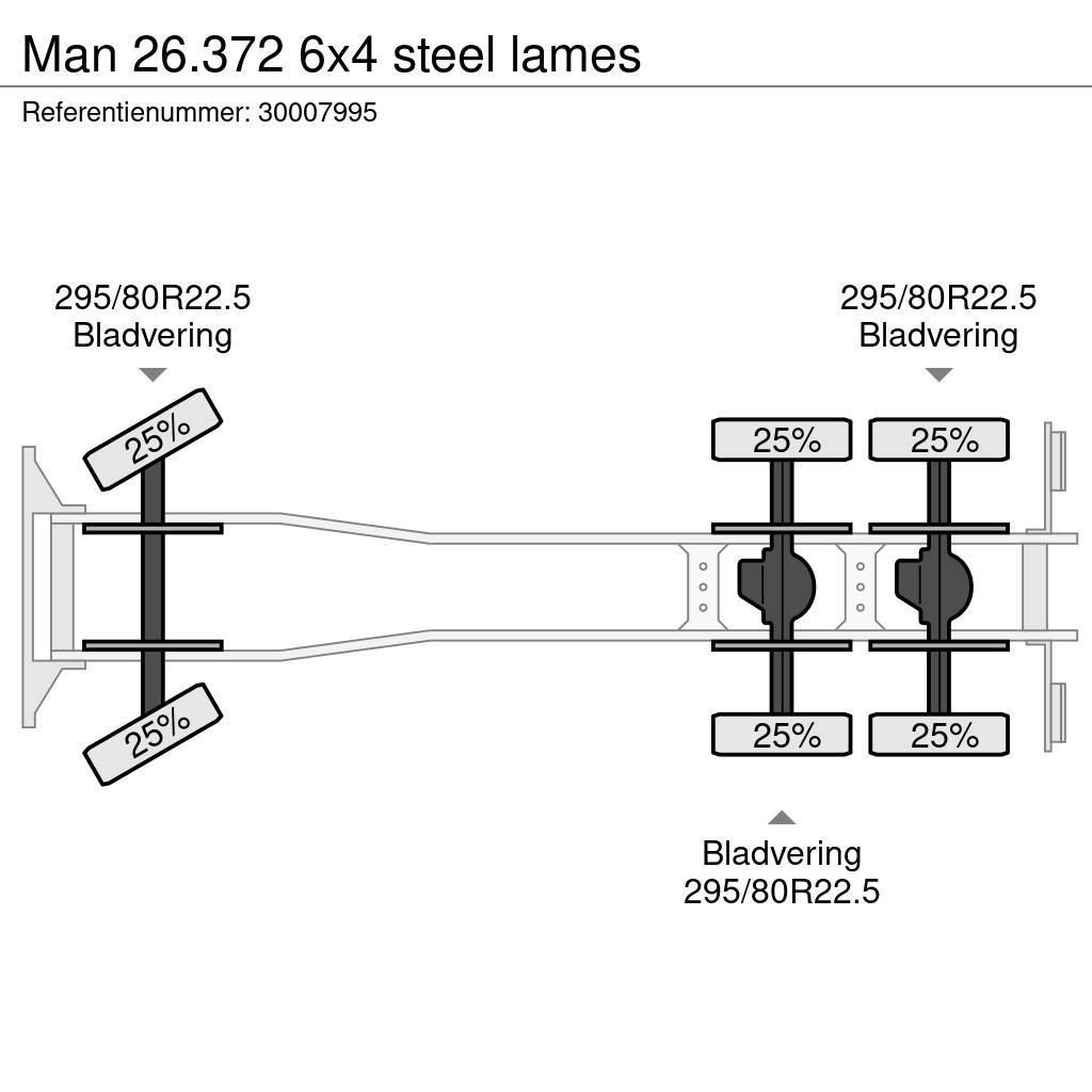 MAN 26.372 6x4 steel lames Kamioni sa otvorenim sandukom