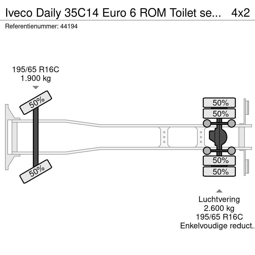 Iveco Daily 35C14 Euro 6 ROM Toilet servicewagen Kombi vozila/ vakum kamioni