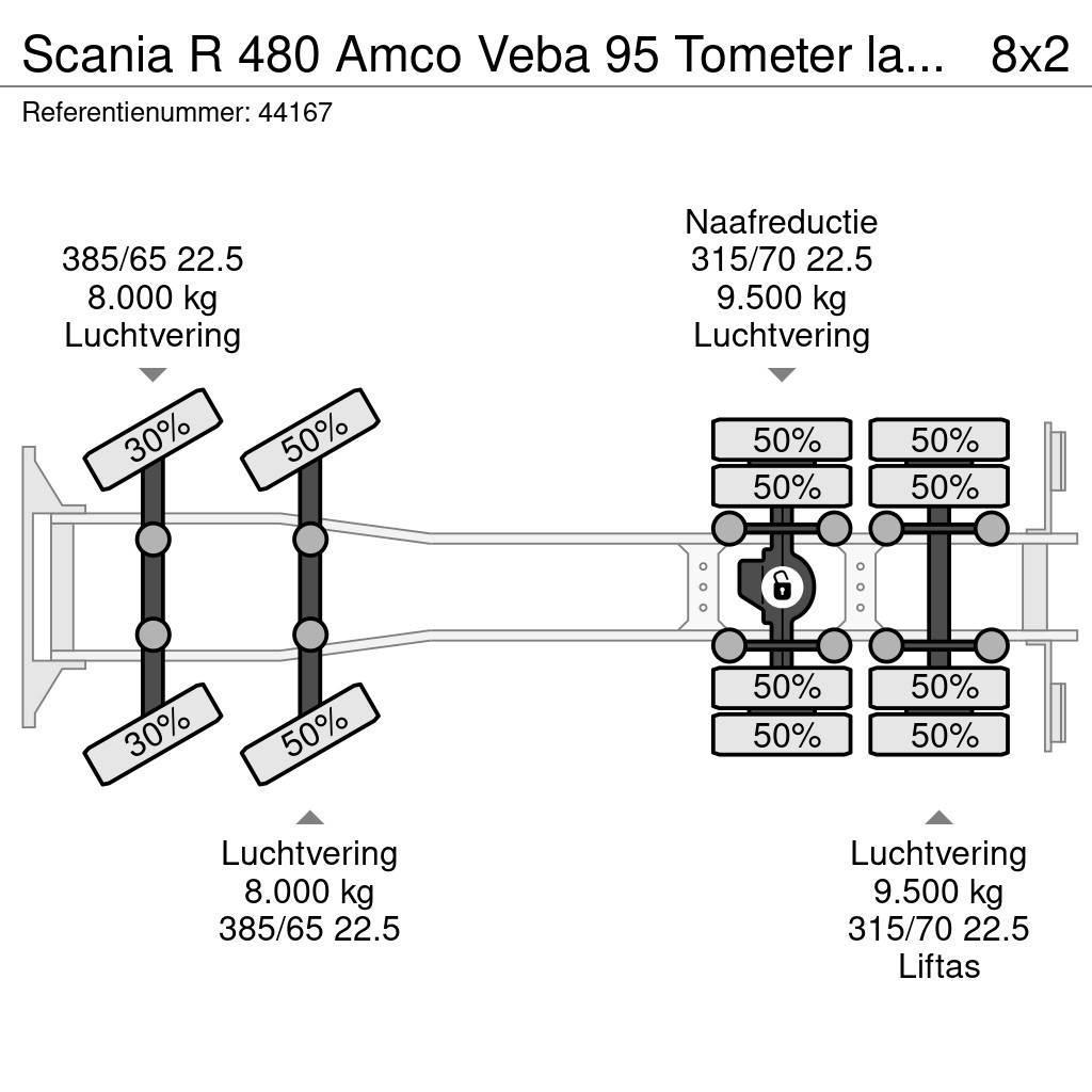Scania R 480 Amco Veba 95 Tometer laadkraan + Fly-Jib Polovne dizalice za sve terene