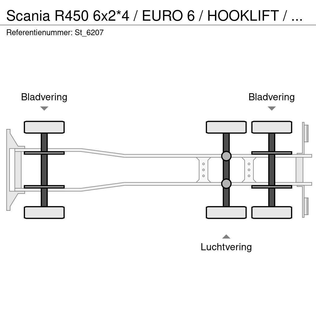 Scania R450 6x2*4 / EURO 6 / HOOKLIFT / ABROLKIPPER Rol kiper kamioni sa kukom za podizanje tereta
