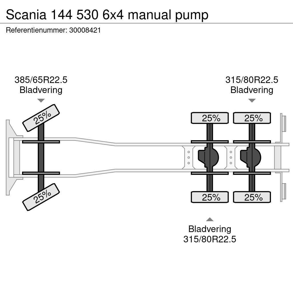 Scania 144 530 6x4 manual pump Kamioni sa otvorenim sandukom