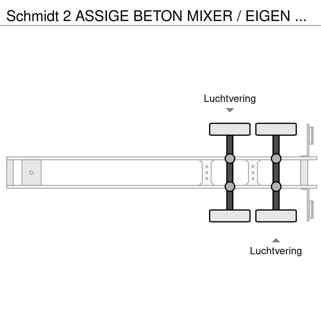Schmidt 2 ASSIGE BETON MIXER / EIGEN MOTOR / 6 CYL DEUTZ / Ostale poluprikolice