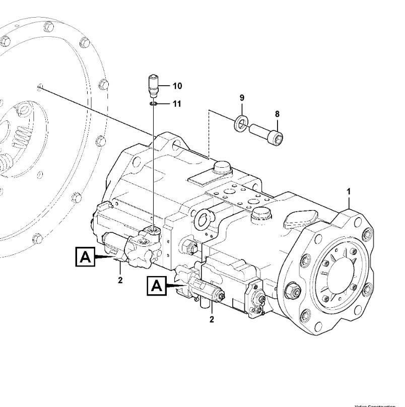 Volvo EC300D EC350D Main Pump 14632316 K5V160DT Transmisija
