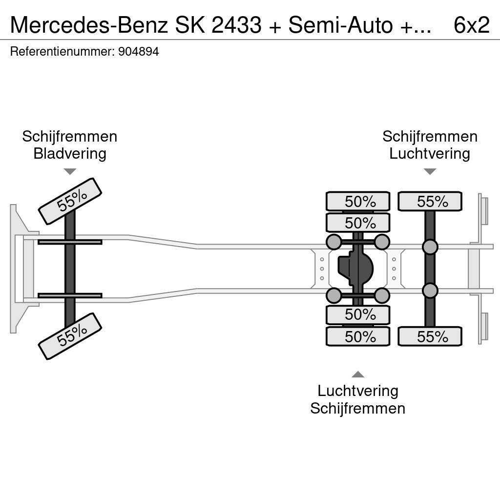 Mercedes-Benz SK 2433 + Semi-Auto + PTO + Serie 14 Crane + 3 ped Polovne dizalice za sve terene