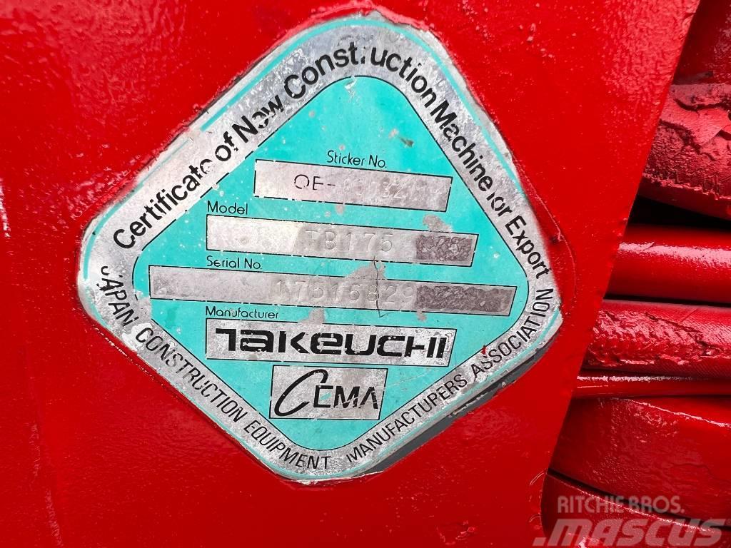 Takeuchi TB175 Midi bageri 7t – 12t