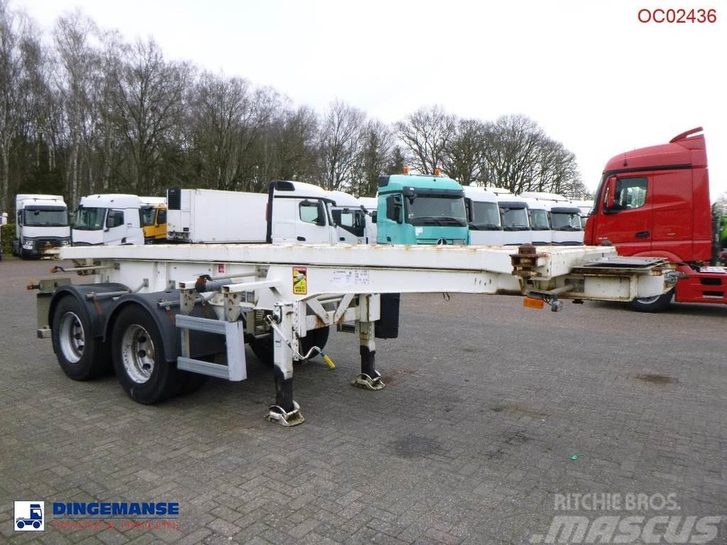 Robuste Kaiser 2-axle container chassis 20 ft. + tipping Kiper poluprikolice