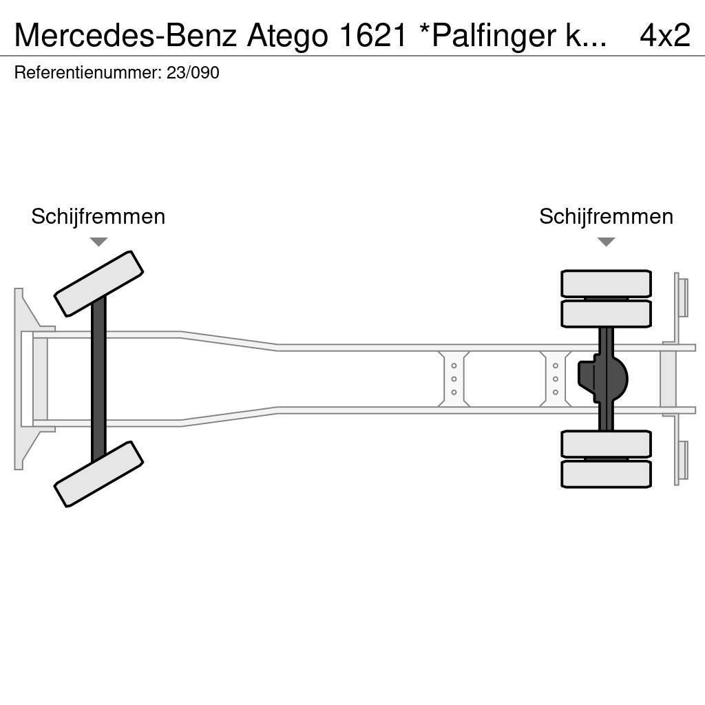 Mercedes-Benz Atego 1621 *Palfinger kraan*Containersysteem*lucht Rol kiper kamioni sa kukom za podizanje tereta