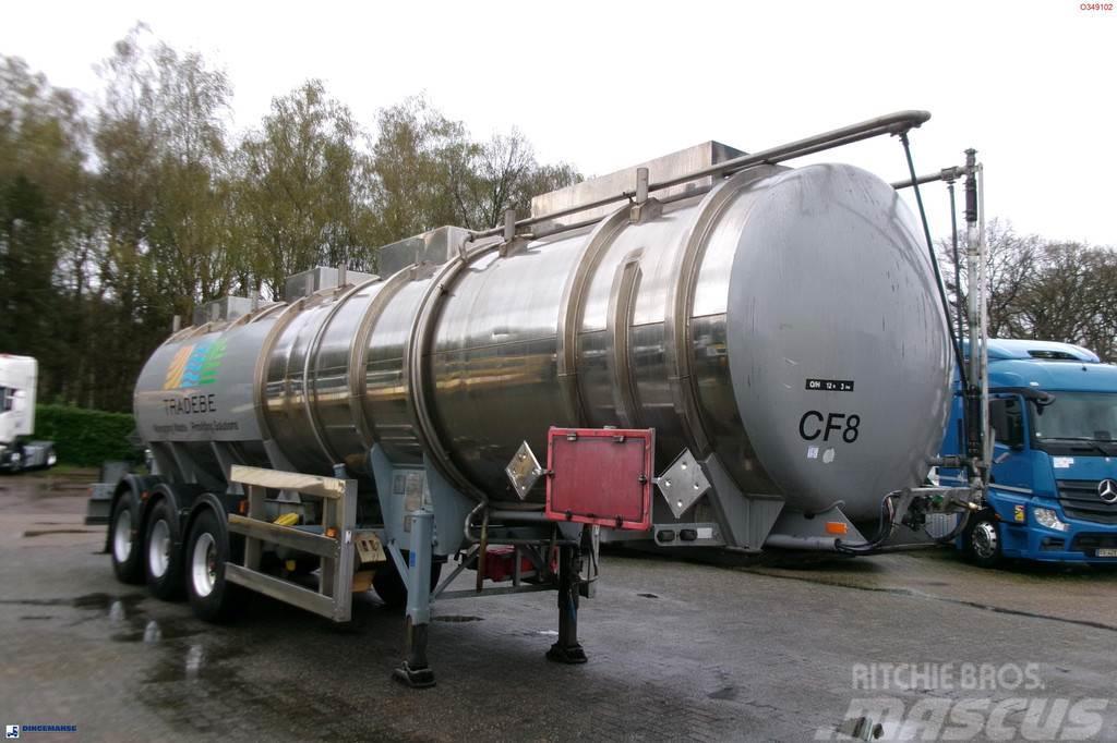  Clayton Chemical tank inox 30 m3 / 1 comp Poluprikolice cisterne