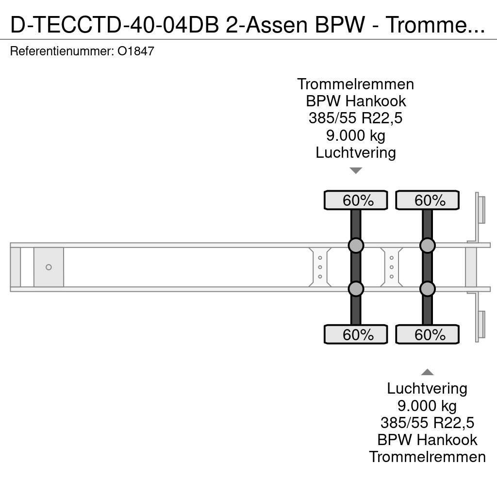 D-tec CTD-40-04DB 2-Assen BPW - Trommelremmen - Combi Do Kontejnerske poluprikolice