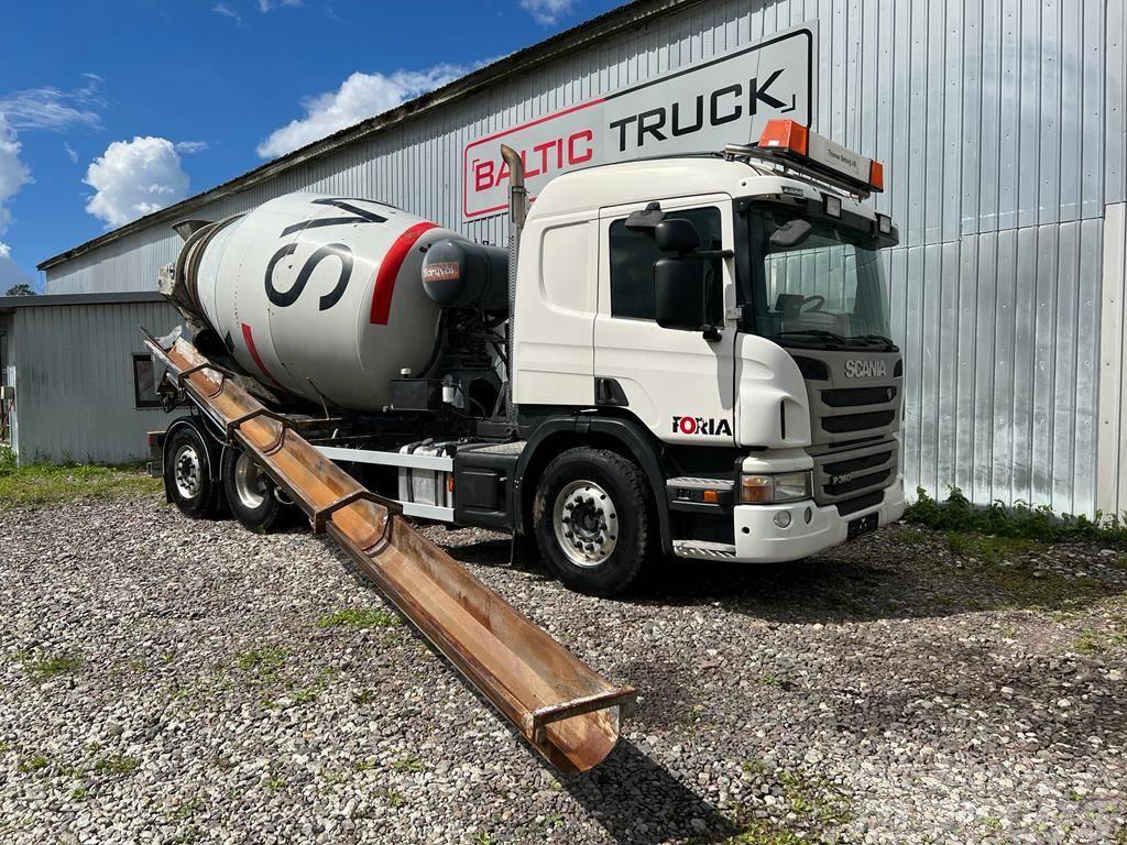 Scania P 360, 6x2 MIXER + 9m HYDRAULIC PIPE Kamioni mešalice za beton