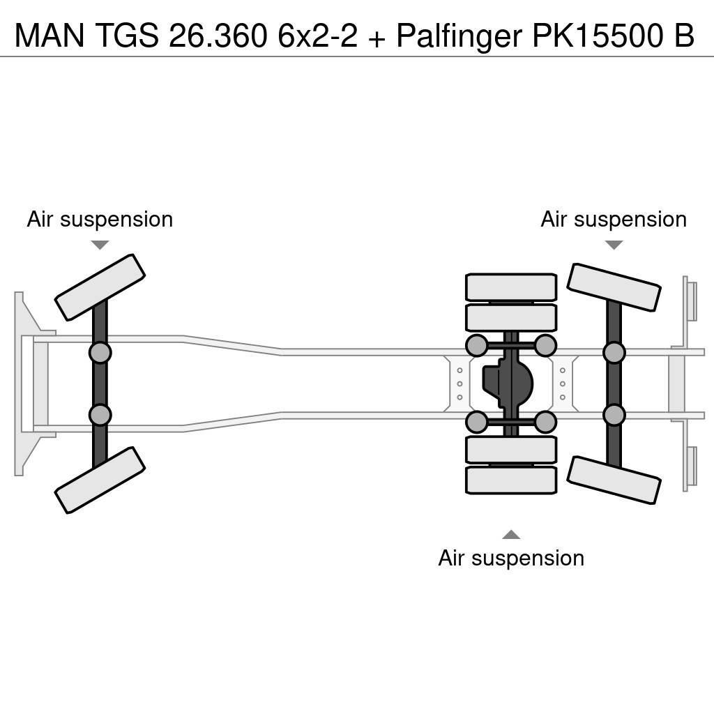 MAN TGS 26.360 6x2-2 + Palfinger PK15500 B Polovne dizalice za sve terene