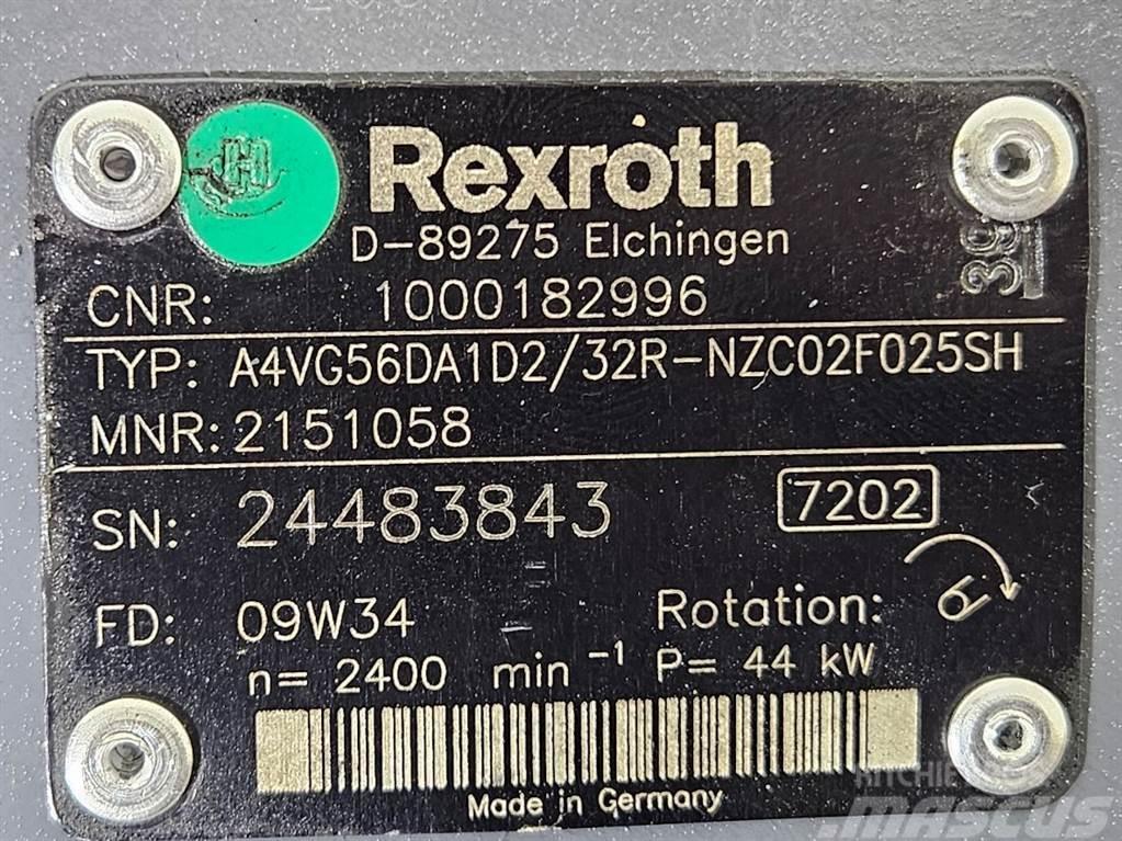 Kramer 1000182996-Rexroth A4VG56DA1D2/32R-Drive pump Hidraulika