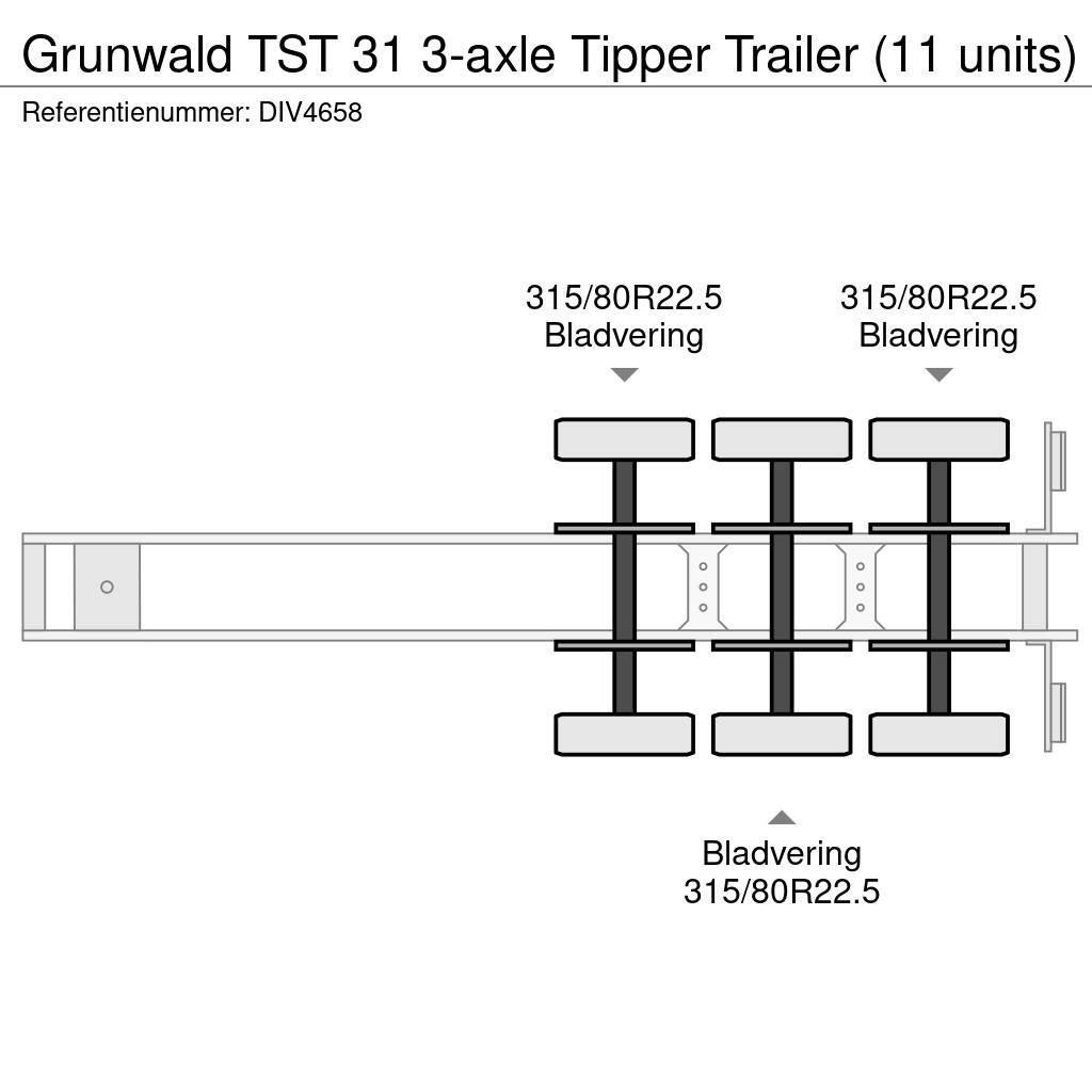 Grunwald TST 31 3-axle Tipper Trailer (11 units) Kiper poluprikolice
