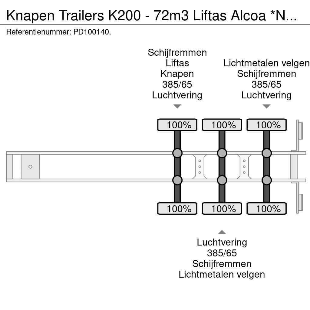 Knapen Trailers K200 - 72m3 Liftas Alcoa *NEW* Poluprikolice sa pokretnim podom