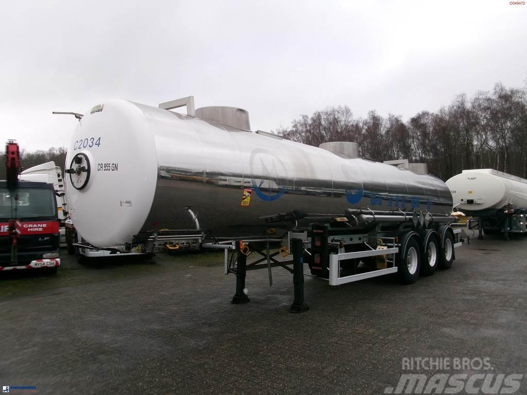 Magyar Chemical tank inox 22.5 m3 / 1 comp ADR 29-05-2024 Poluprikolice cisterne
