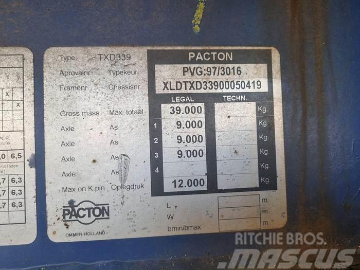 Pacton TXD 339 | Air suspension | BPW ECO P drum Poluprikolice sa otvorenim sandukom