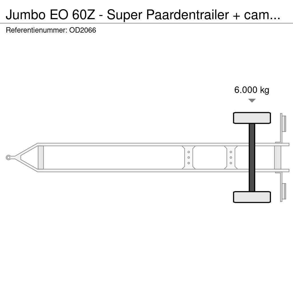 Jumbo EO 60Z - Super Paardentrailer + camper GEEN BTW! Prikolice za prevoz životinja