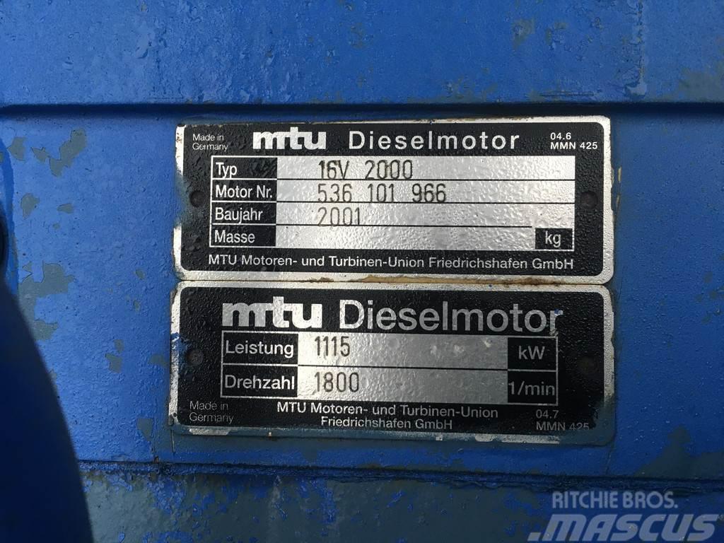 MTU 16V2000 GENERATOR 1250KVA USED Dizel generatori