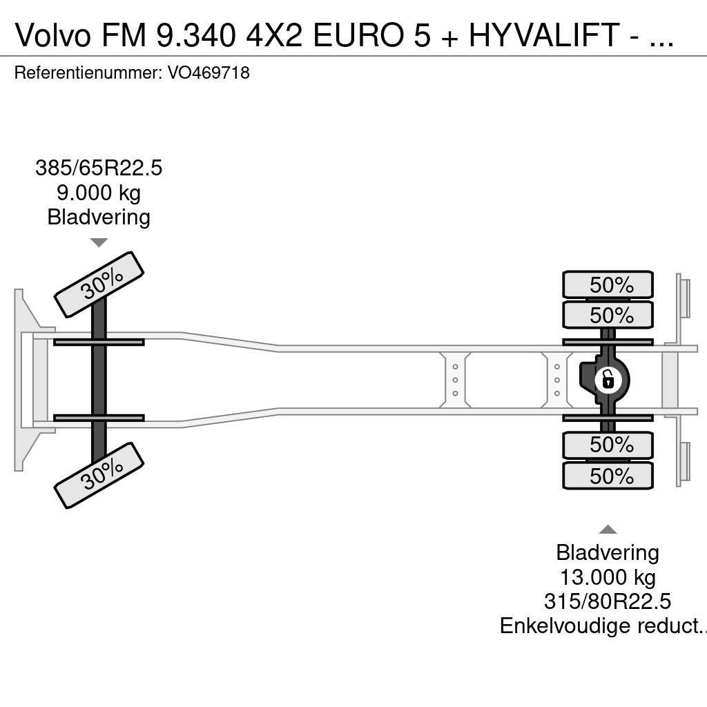 Volvo FM 9.340 4X2 EURO 5 + HYVALIFT - FULL STEEL SUSP. Komunalni kamioni