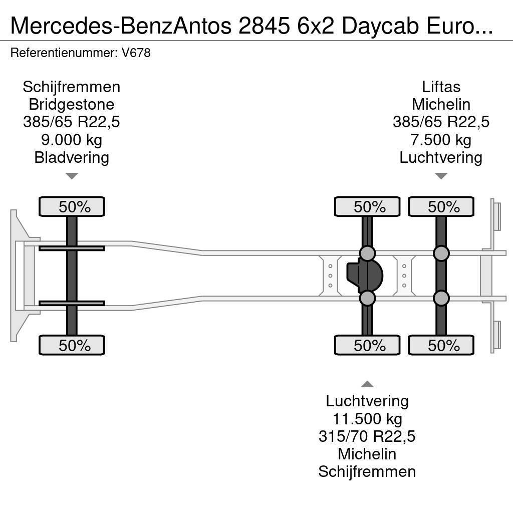 Mercedes-Benz Antos 2845 6x2 Daycab Euro6 - Haakarm 21T - Lift-A Rol kiper kamioni sa kukom za podizanje tereta