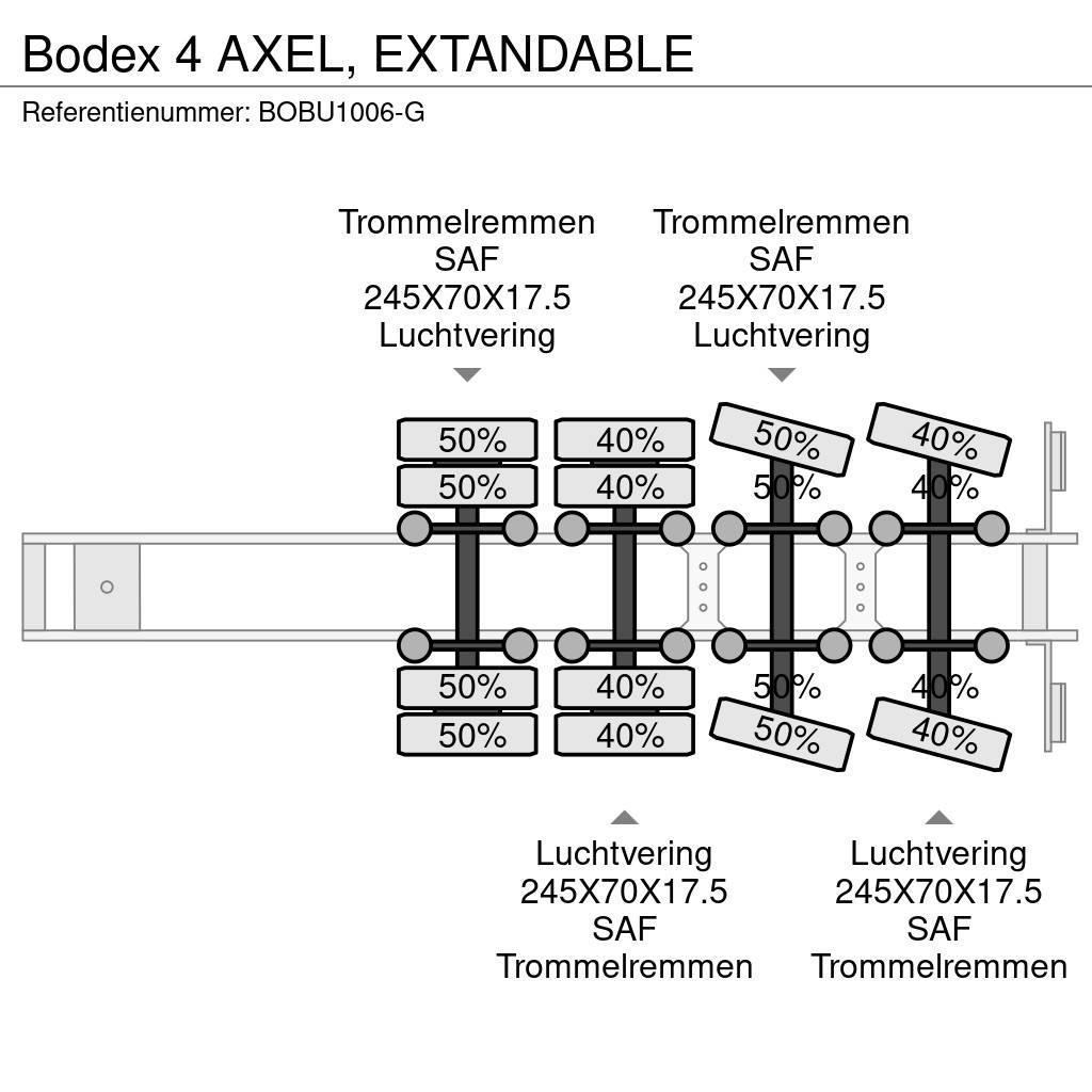 Bodex 4 AXEL,  EXTANDABLE Poluprikolice labudice