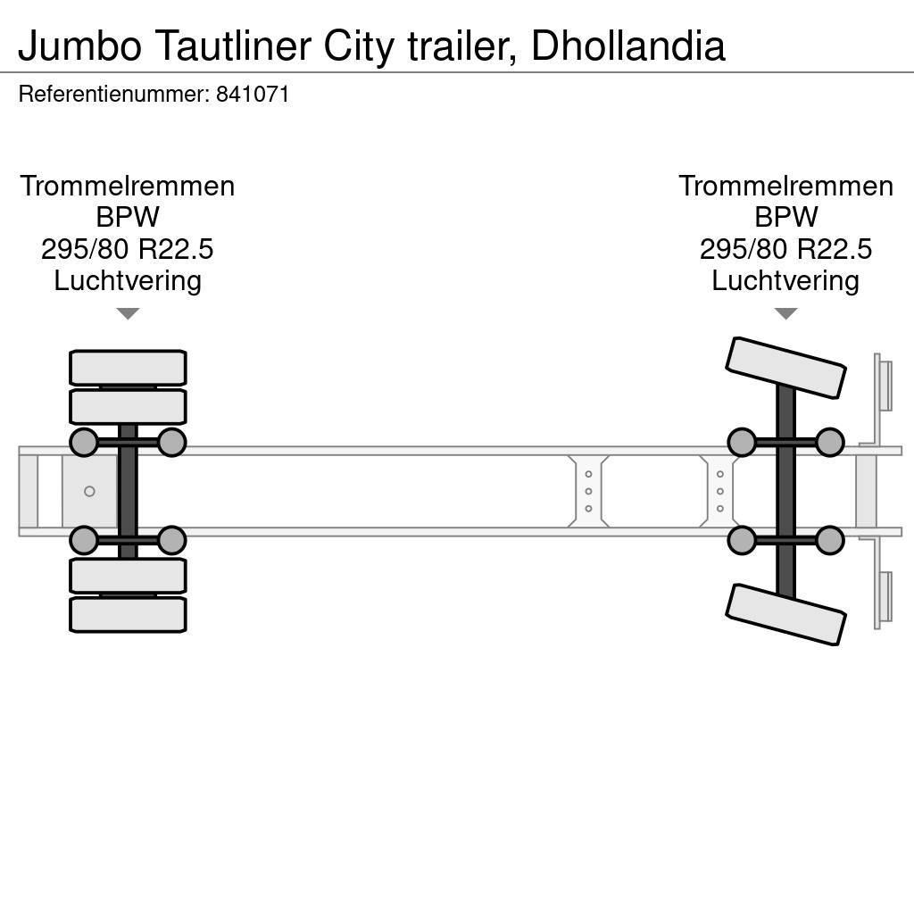 Jumbo Tautliner City trailer, Dhollandia Poluprikolice sa ciradom