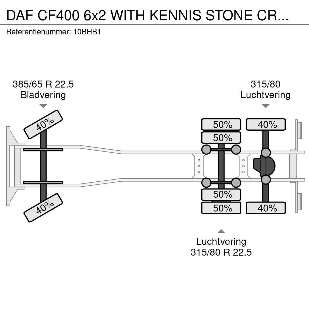 DAF CF400 6x2 WITH KENNIS STONE CRANE EURO 6 Polovne dizalice za sve terene