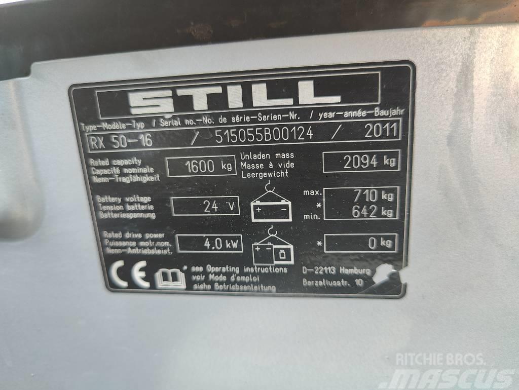Still RX50-16 sähkövastapainotrukki Električni viljuškari