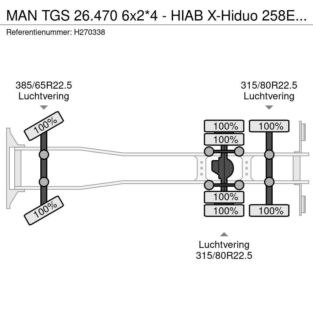 MAN TGS 26.470 6x2*4 - HIAB X-Hiduo 258E-7 Crane/Grua/ Polovne dizalice za sve terene