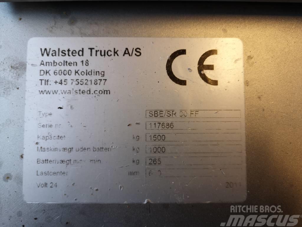  Walsted SBE/SR90FF - 1,5 tonns rustfri stabler FRI Ručni električni viljuškar